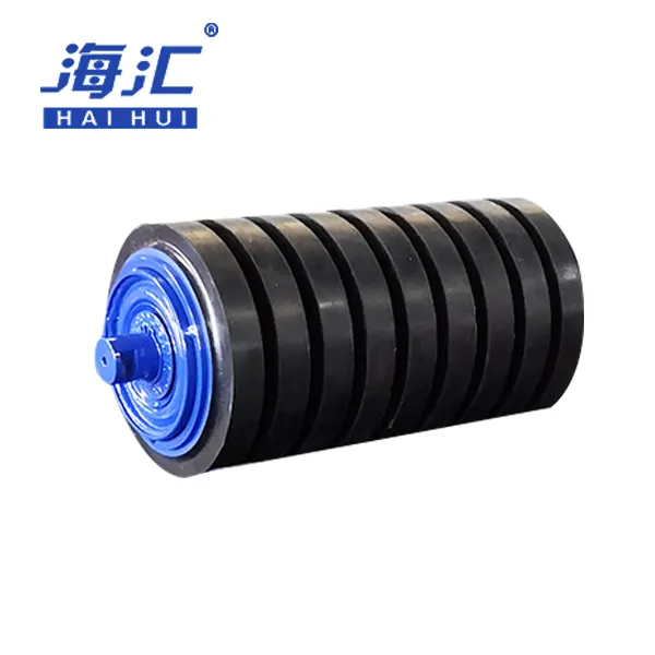070Belt conveyor impact roller with SBR rubber ring03 Belt conveyor impact roller with SBR rubber ring