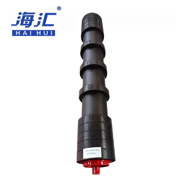 088Belt conveyor impact rubber disc roller comb roller02 Rubber disc comb impact roller for heavy duty belt conveyor
