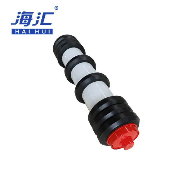 Belt conveyor rubber disc roller with rubber ring