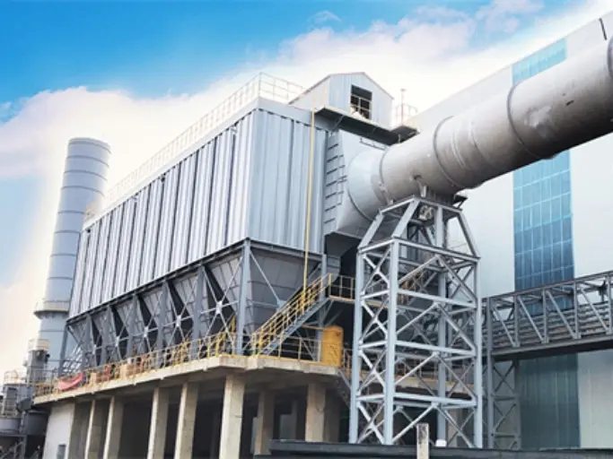 130t/h biomass boiler cyclone+bag filter steel slag treatment and dust removal project